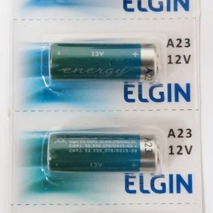 Bateria Alcalina A 23 (cartela Com 5) Pilhas Baterias Elgin 12v A23 Controle Portão Alarme
