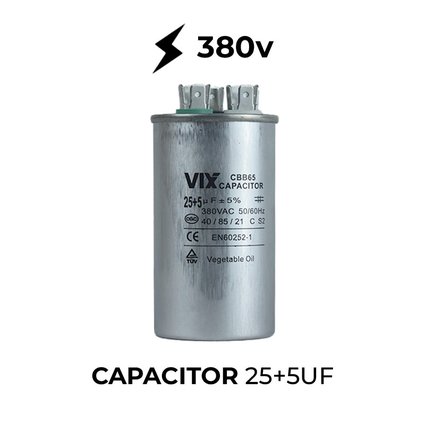 Capacitor 25+5UF 380v