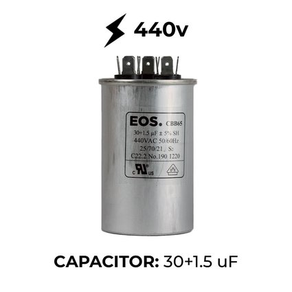 Capacitor 30 + 1,5uf 440v