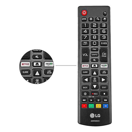 Controle Remoto Tv Lg Smart 32/43/49/50/55/65/70" Com Tecla Amazon Netflix